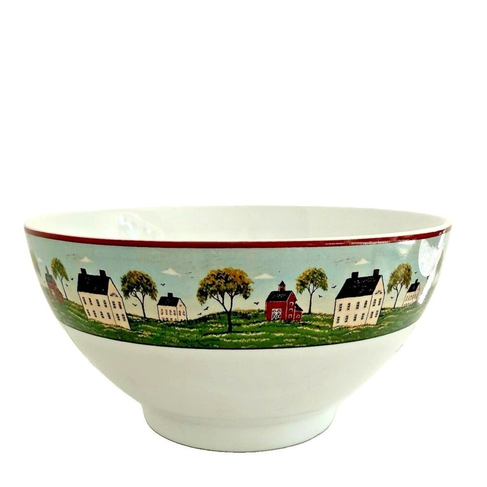 Country Life Sakura Brandon House Serving Bowl 6" Warren Kimble Design Primitive